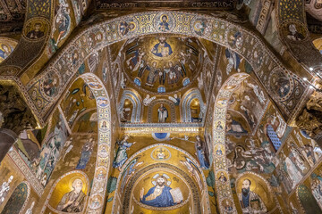 Fototapeta na wymiar Palatina Chapel, Palermo, Italy