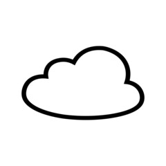 Cloud icon vector. Simple weather sign logo.