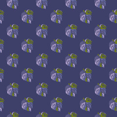 Obraz premium Creative monstera leaves tropical seamless pattern. Embroidery palm leaf endless wallpaper.