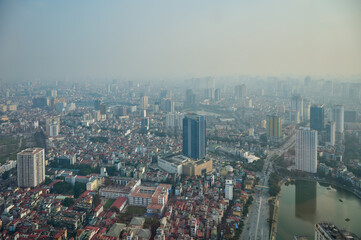 Fototapeta na wymiar Hanoi cityscape taken from an Observation Deck