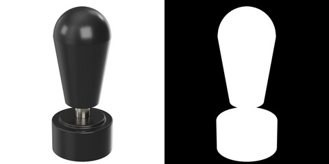 3D rendering illustration of a lever
