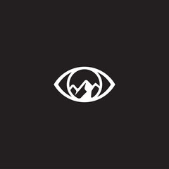 MOUNTAIN AND EYES LOGO DESIGN.