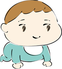 ハイハイをする赤ちゃん