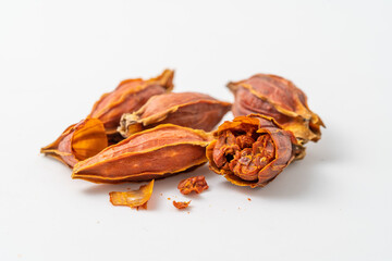 Chinese traditional lo mei seasoning on pure white background