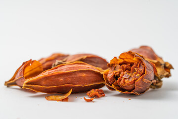 Chinese traditional lo mei seasoning on pure white background