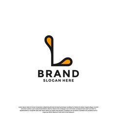 letter L with drop combination logo design inspiration