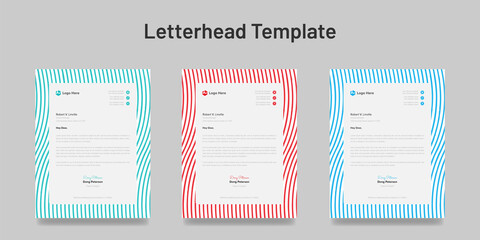 Abstract Business style letterhead design for your Modern project