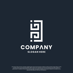 Fototapeta premium monogram letter B logo design inspiration