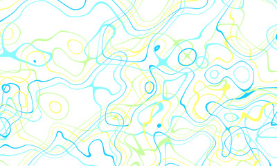 Green blue and yellow curve wave line on white abstract background.