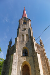 Fototapeta na wymiar Rural lutheral church. Lihula Eliisabeti kirik. Estonia.