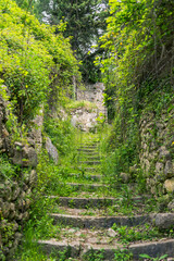 Ghost town of San Pietro Infine with his ruins, Caserta, Campania, Italy. The town was the site of The Battle of San Pietro in World War II