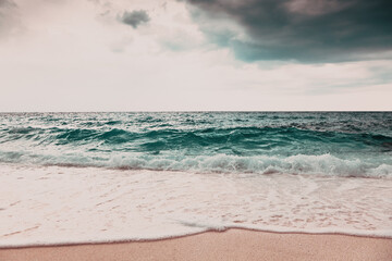 summer holiday background beach view turquoise sea and sand