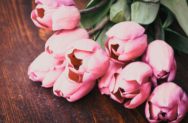 mother's day background beautiful bunch of fresh tulips