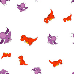 Tyrannosaur and pterodactyl seamless pattern © Fotostock32