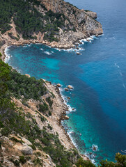 coastline of the Mediterranean Sea with its beautiful blue water 
