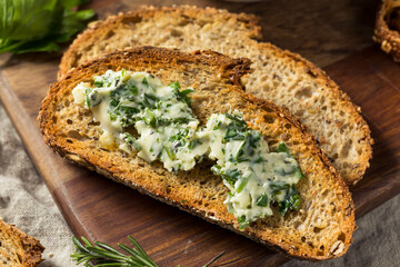 Healthy Homemade Herb Butter and Bread
