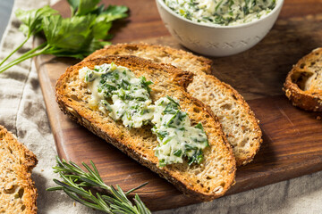 Healthy Homemade Herb Butter and Bread