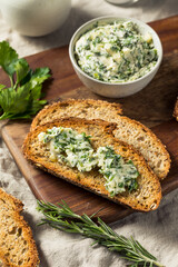 Healthy Homemade Herb Butter and Bread