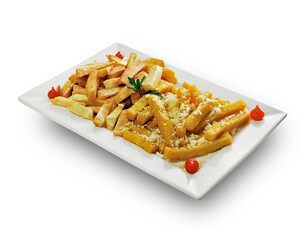 Prato de Executivo , batata frita e polenta