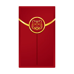 Chinese reward. Red paper pack. Envelope vector. Year of the Tiger. Red Envelope. zodiac.