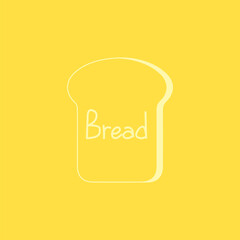 Toast logo. Bread vector. Bread symbol on white background.