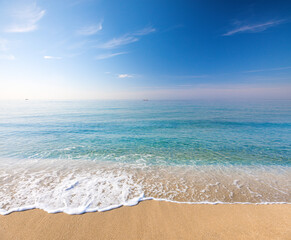 beautiful beach and tropical sea