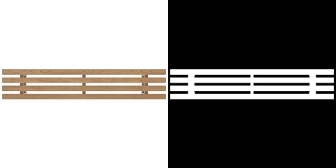 3D rendering illustration of a locker room bench