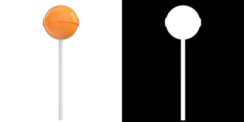 3D rendering illustration of a lollipop
