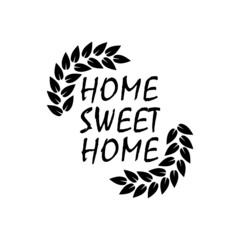 Home Sweet Home sign isolated on white background
