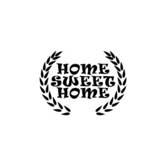 Home Sweet Home sign isolated on white background