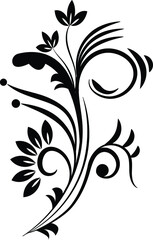 Decorative victorian style calligraphic vector design element.