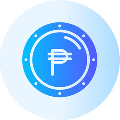 philippine peso gradient icon