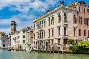 Naklejka premium Architecture and landmark of Venice. Cozy cityscape of Venice