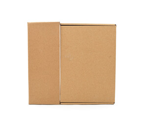 Brown cardboard boxes.