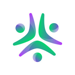 Abstract logo association. Design vector element. You can use in the media, mobile, public groups, alliances,kids, environmental, mutual aid associations and other social welfare agencies.