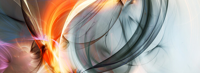 Abstract color wave background with lighting effect. Fractal artwork for creative graphic design
