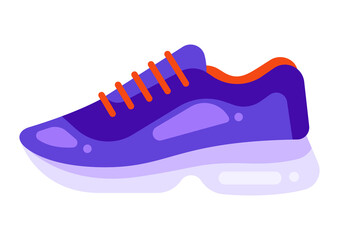 Illustration of sneaker or running shoes. Sport and fitness item.