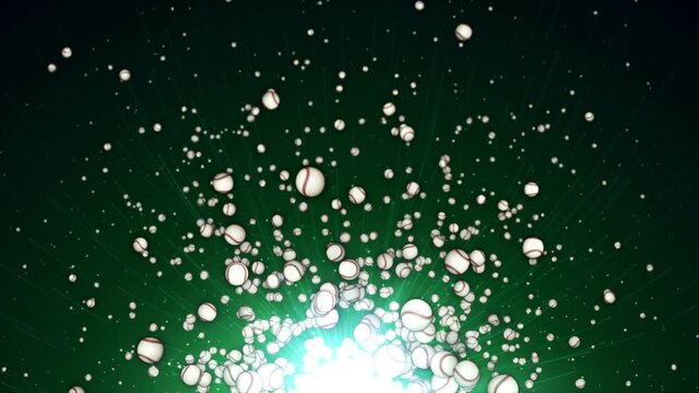 Flying BASEBALL BALL, Animation, Background, Loop, 4k
