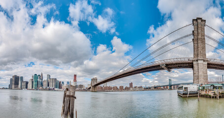 Brooklyn Bridge in New York, United States.