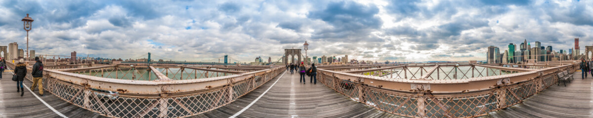 Naklejka premium Brooklyn Bridge in New York, United States.
