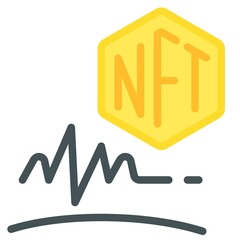 Autographed item icon, NFT related vector illustration