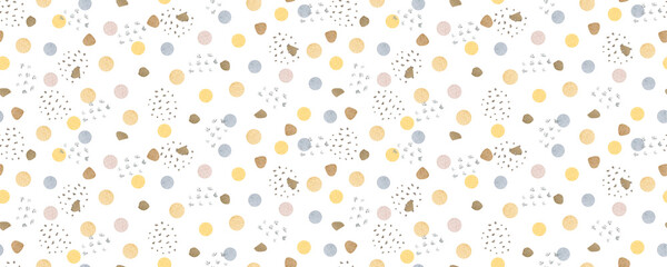 Seamless texture of watercolor abstract design elements. Pastel print with natural colors - 482453322