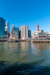 Fototapeta na wymiar Manhattan from the River in New York, United States.
