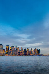 Obraz premium Manhattan Skyline as seen from Jersey City, New York, United States of America.