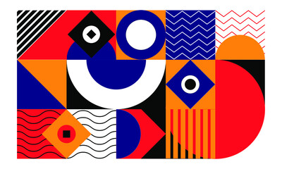 Neo Geometric Pattern. Abstract Vector Background