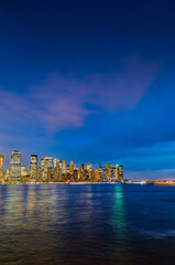 Naklejka na ściany i meble Manhattan Skyline as seen from Jersey City, New York, United States of America.