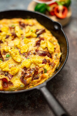 Ackee Quiche or Ackee Fritata in Cast Iron Skillet