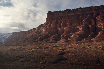 Marble Canyon in Arizona. Reddish landscape of the grand canyon of colorado. Erosion of the Colorado River on the East Coast of the United States. Travel and vacation concept