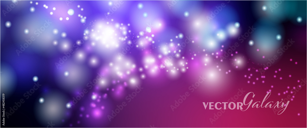 Wall mural magical color galaxy. space background ,realistic nebula and lots of shining stars. infinite univers