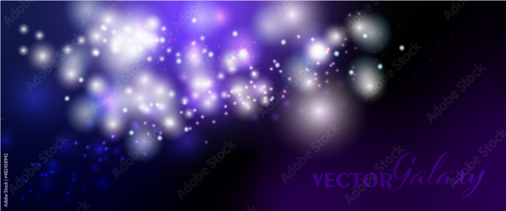 Wall mural magical color galaxy. space background ,realistic nebula and lots of shining stars. infinite univers